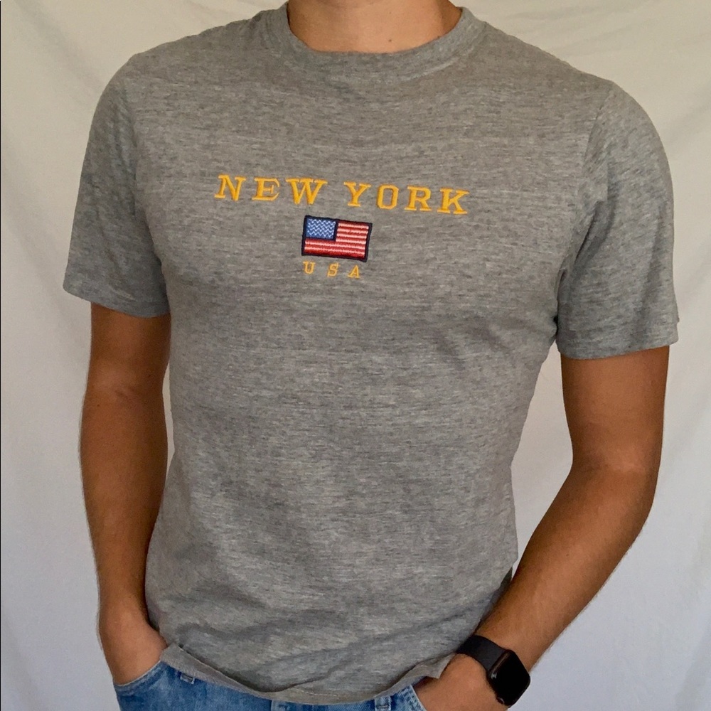 “New York” Embroidered Tee